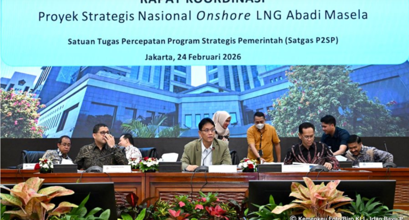Purbaya Pimpin Rakor Membahas Hambatan di PSN Onshore LNG Abadi Masela