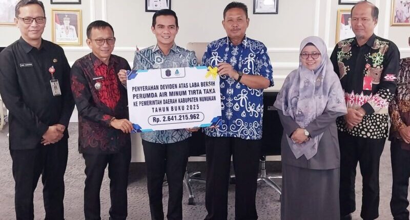 Pemkab Nunukan Terima Dividen Perumda Tirta Taka Rp 2,6 Miliar, Naik 200 Persen