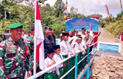 Kapolda Kaltara Resmikan Jembatan Merah Putih Presesi di Sebatik Tengah
