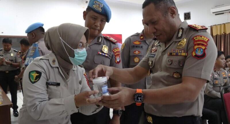 Seluruh Pejabat Polres Nunukan Tes Urine Mendadak