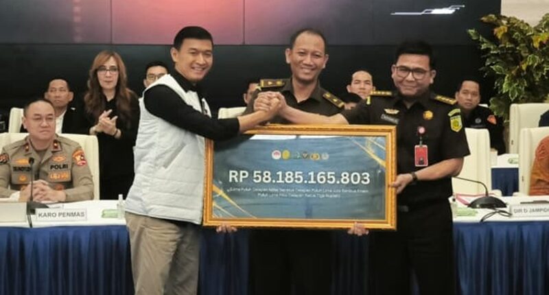 Polri Serahkan Uang Hasil TPPU Judol Rp58,18 Miliar ke Negara