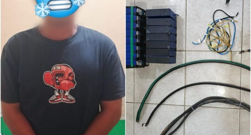 Gasak Baterai dan Kabel Tower, Pria di Kota Bangun Dibekuk Polisi!