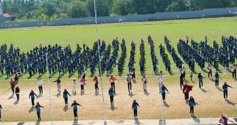 SMPN I Nunukan Gelar Pentas Seni Tari Jepen Massal